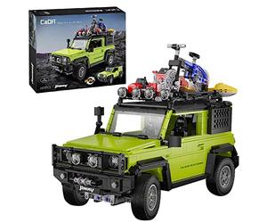 CADA Master C62001W - Bloques de construcción para coche (escala 1:12, Suzuki Jimny, modelos todoterreno, compatible con Lego Cars-1803 piezas)