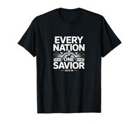 Cada nación Un Salvador Actúa 10 Mensaje de Unidad del Evangelio Camiseta