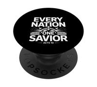 Cada nación Un Salvador Actúa 10 Mensaje de Unidad del Evangelio PopSockets PopGrip Adhesivo