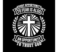Cada oportunidad de temer es también una oportunidad para confiar en el diseño de Dios. Pegatinas artísticas de vinilo 64x83.8cm Embellecimiento de paredes Blanco