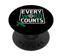 Cada Palabra Cuenta - Conciencia sobre La Tartamudez PopSockets PopGrip Adhesivo