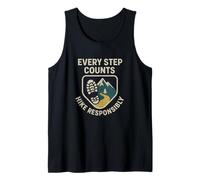 Cada Paso Cuenta, Camina responsablemente | Regalo del día de la Seguridad de los Excursionistas Camiseta sin Mangas
