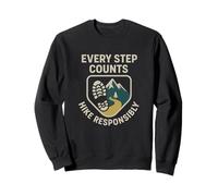 Cada Paso Cuenta, Camina responsablemente | Regalo del día de la Seguridad de los Excursionistas Sudadera