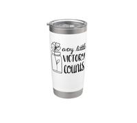 Cada pequeña victoria cuenta con una linda motivación Vaso térmico de acero inoxidable de doble pared