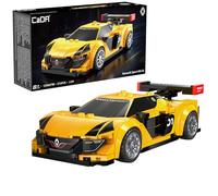 CaDA Renault Sport RS.01 Racing Car - Kit de modelo de ladrillo de 271 | Modelo de coche con licencia oficial con movimiento manual hacia adelante y hacia atrás