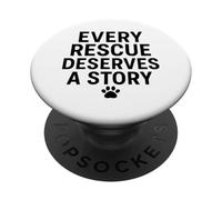 Cada rescate merece una historia. Mascota, rescata el amor. PopSockets PopGrip Adhesivo