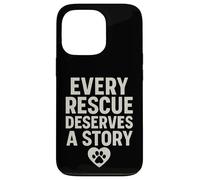 Cada rescate merece una historia. Vintage Pet Hope. Carcasa para iPhone 13 Pro