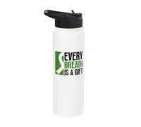 Cada respiración es un regalo - Donación de órganos para trasplante de pulmón Stainless Steel Insulated Water Bottle