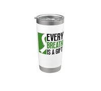 Cada respiración es un regalo - Donación de órganos para trasplante de pulmón Vaso térmico de acero inoxidable de doble pared