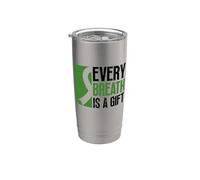 Cada respiración es un regalo - Donación de órganos para trasplante de pulmón Vaso térmico de acero inoxidable de doble pared