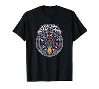 Cada Signo Merece Dulces Astrología Dulce Zodiaco Halloween Camiseta gráfica económica, Hombre, Negro, L