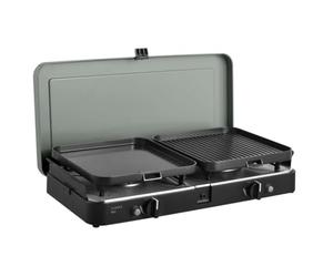 CADAC - 2-Cook 3 Pro Deluxe - Barbacoa de Mesa y Camping - 50 mBar - Para Interior y Exterior - Acero, Aluminio y Plástico - Gas