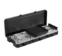 CADAC - 3 Cook Turbo FFD Deluxe - 50mBar - Barbacoa - Parrillas portátiles | Superficie de cocción de acero inoxidable, incluye funda protectora, camping, barbacoa imprescindible