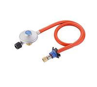 CADAC Regulador de Gas Manguera Flexible | Regulador para cartuchos de gas EN417, Conector G¼ izquierda, Sistema premontado para uso inmediato, Uso en exteriores