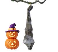 Cadáver de Halloween, Momia de Halloween - Accesorios para cadáveres ligeros Halloween Prop - Accesorios para el hogar encantado, activados por sonido, ojos brillantes, cuerpo tembloroso, suministros