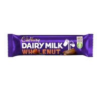 Cadbury, Barrita de Chocolate con Leche y Avellanas Enteras, Sabor Cremoso y Crujiente, Cacao Sostenible, 45g