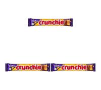Cadbury Crunchie, Barrita de Chocolate con Leche, Sabor Cremoso y Crujiente, 40 g (Paquete de 3)