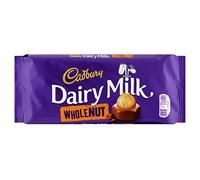 Cadbury Dairy Milk Chocolate Whole Nut Bar 120g - Pack of 6