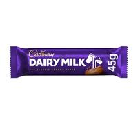 Cadbury Dairy Milk, Clásica Barrita De Chocolate Con Leche Cadbury, Deliciosa y Cremosa, 45 g