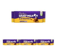 Cadbury Dairy Milk con Caramelo, Tableta de Chocolate con Leche y Caramelo, Sabor Irresistible, 180 g (Paquete de 4)