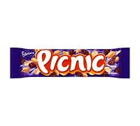 Cadbury Picnic - Barrita de chocolate con cacahuetes y caramelo - 48 g - Pack de 12 unidades