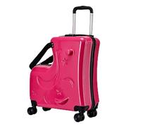 cadciehe Maleta de paseo para niños de 20 pulgadas, equipaje de mano con ruedas, maleta de viaje con ruedas giratorias de 360° aprobada por avión, divertidas maletas de mano con ruedas giratorias de