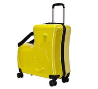 cadciehe Maleta de paseo para niños de 20 pulgadas, equipaje de mano con ruedas, maleta de viaje con ruedas giratorias de 360° aprobada por avión, divertidas maletas de mano con ruedas giratorias de