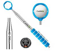 CaddieX Pelota de golf Angel de acero inoxidable - Telescopio de 9 posiciones hasta 2,90 m - Compacta 42 cm - Mango ergonómico suave - Sistema de agarre seguro de 6 lados - Ballangel de golf Retriever