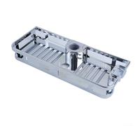 Caddy - Organizador de ducha colgante para varillas de 24 mm y 25 mm, organizador de plástico ABS con bandeja de drenaje, estante de esquina plateado para almacenamiento de baño, organizador de baño