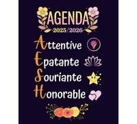 Cadeau AESH: Agenda scolaire 2025-2026 pour maîtresse ou école maternelle. Format XXL : une semaine sur 2 pages