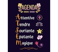 Cadeau ATSEM: Agenda 2025-2026 pour maîtresse ou institutrice maternelle - Grand Format Hebdomadaire XXL : 1 Semaine sur 2 Pages