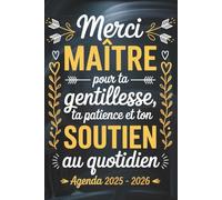 Cadeau maitre d'école: Agenda enseignant, une semaine sur 2 pages , personnalisé original