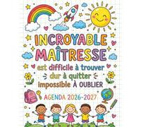 Cadeau Maitresse D'école Fin D'année Agenda: Grande organisateur planificateur semainier et mensuel | cadeau personnalisé maitresse , atsem , institutrice , nounou | 12 mois