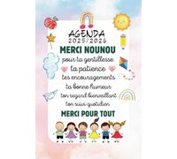 Cadeau Nounou: Agenda Semainier et mensuel , personnalisé maitresse maternelle fin d'année original