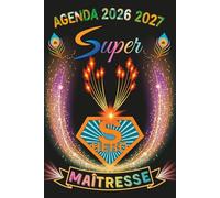 Cadeau personnalisé maîtresse d'école: Agenda scolaire 2026 2027 | planificateur semainier, calendrier, projets, réunions et suivi de l'année scolaire