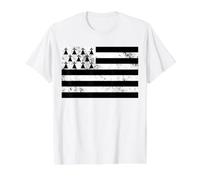 Cadeau Pour Un Fier Breton Drapeau Breizh Bretaña Francia Camiseta gráfica económica, Hombre, Blanco, M