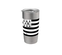 Cadeau Pour Un Fier Breton Drapeau Breizh Bretaña Francia Vaso térmico de acero inoxidable de doble pared