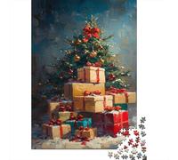 Cadeaux d'arbre de Noël Puzzle De 1000 Trozos Papel Grueso Rompecabezas Compatible con Tabla Fácil Almacenar Desafiante Y Divertido 70x50cm/1000pcs