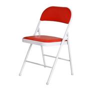 Cadeira 2 Pack Folding Chairs with Padded Cushion Chairs with Comfortable Cushion and Durable Steel Frame for Home and Office Sillas Plegables(Rot)