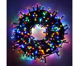 Cadena 50mt 1000 Luces para Árbol de Navidad LED Multicolor Exterior