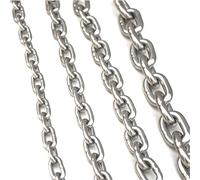 Cadena Acero Inox Cadena de elevación 1 M, 2/1,5/2,0/2,5/3,0/4,0/5,0mm, cadena eslabones largos acero inoxidable 304/llave cadenas cortas(3.0mm)