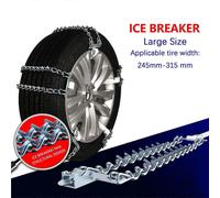 Cadena antideslizante para neumáticos de automóvil, cadena de nieve de metal, gruesa, para romper hielo,