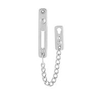 Cadena antirrobo de puerta de acero inoxidable, hebilla de puerta de cadena (acero inoxidable 304 plata cepillada)