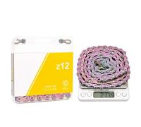 Cadena Bicicleta Cadena de 12 velocidades for bicicleta de montaña y carretera, corriente de 12 V, eslabón perdido, bloqueo de potencia de 12 velocidades, 126 eslabones for sistema K7.(Rainbow)
