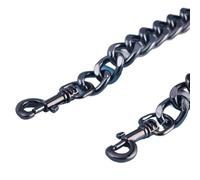 Cadena Bolso Metal Aluminum Chain Wallet Messenger Bag Shoulder Strap Replacement Thick DIY Decorative Sling(Black,15cm)