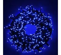 Cadena Brillante Serie Para LED Azul Con 8 Juegos Uso Exterior Interno