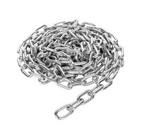 Cadena Cadena de acero inoxidable 304, cadenas eslabones Metal aptas for colgante Camping, correa for mascotas, prevención robo, 2/3/4/5mm, 1 ud(6mm)