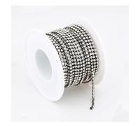 Cadena cerrada de cristales de imitación, Adorno de cadena de copa con cristales de estrás multicolor de 1,5 a 4,5 mm(Color 8,10YARDS-4MM)