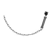 Cadena Cierrapuertas de Hierro Negro para Puertas Exteriores | Instalación Sencilla Tornillos y Soportes, Limitador de Apertura para Entradas, Patios y Portones