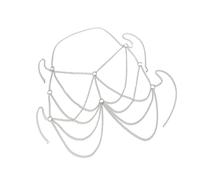 Cadena circular multicapa de moda de aleación de estruendo con cruces cabestres para el pecho, joyería para hombres de moda, cadena de metal resistente